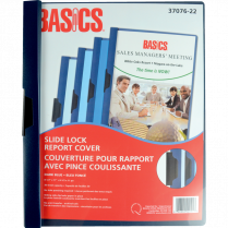 Basics® Slide Lock Presentation Cover Letter Dark Blue 6/pkg