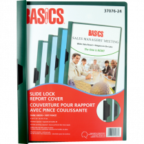 Basics® Slide Lock Presentation Cover Letter Dark Green 6/pkg