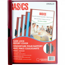 Basics® Slide Lock Presentation Cover Letter Maroon