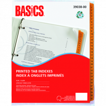 Basics® Printed Tab Indexes 1-31 Letter Yellow