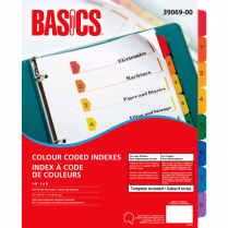 Basics® Colour Coded Indexes 1-8, 4 sets/pkg
