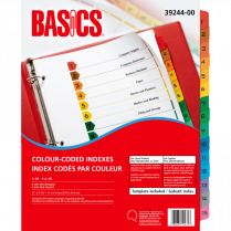 Basics® Colour-Coded Indexes 1-15, 4 sets/pkg