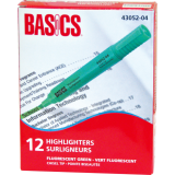 Basics® Highlighters Green 12/box