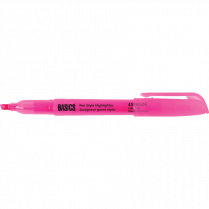 Basics® Highlighters Pen Style Pink 12/box