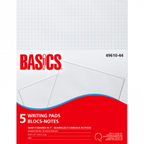 Basics® Writing Pad Quad Letter 96 shts 5/pkg