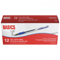 Basics® Gel Stick Pens 0.7mm Blue 12/box