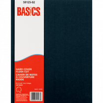 Basics® Hard Cover Flush-Cut Notebook 9" x 7-1/4" 192 pages Blue