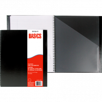 Basics® Classic Coil Notebook 9" x 7-1/4" 192 pages Black