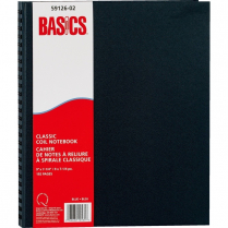 Basics® Classic Coil Notebook 9" x 7-1/4" 192 pages Blue