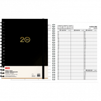 Basics® Weekly Diary Flexible Cover 11" x 8-1/2" Bilingual Black