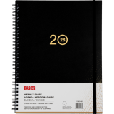 Basics® Weekly Diary Flexible Cover 11" x 8-1/2" Bilingual Black