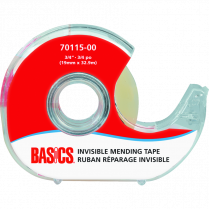 Basics® Invisible Mending Tape Dispenser 3/4" (19mm x 32.9m)