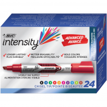 Bic intensity Dry Erase Markers Chisel Tip Assorted Colours 24/box