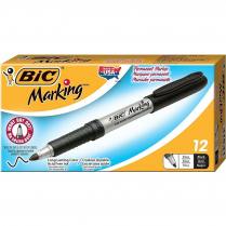 Bic® Intensity® Permanent Marker Conical Tip Black 12/box