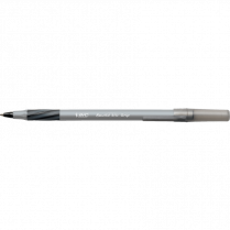 BIC® Round Stic Grip® Pens Fine Point Black 12/box