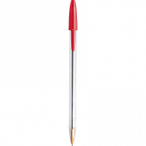 Bic® Cristal® Stick Pens Medium Point Red 12/box