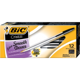 Bic® Cristal® Stick Pens Medium Point Black 12/box