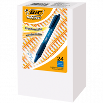 Bic® SoftFeel® Retractable Ball Point Pen Medium Point Blue 24/box