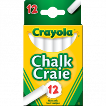 CHALK CRAYOLA SWAN WHITE 12/BOX