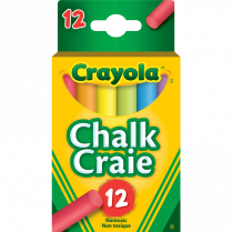 CHALK CRAYOLA ASSORTED 12/BOX