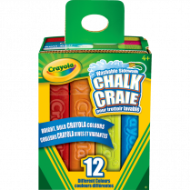 Crayola® Square Sidewalk Chalk Assorted Colours 12/box