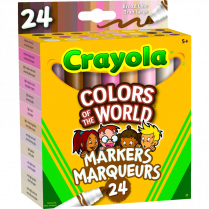Crayola® Colors Of the World Markers Broad Assorted Colours 24/pkg