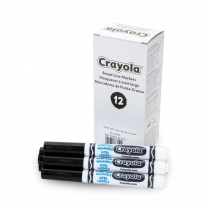 Crayola Washable Markers Black 12/pkg Conical Tip