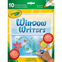 Crayola® Window Writers™ Markers Washable Conical Tip Assorted Colours 10/pkg