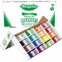 Crayola® Classpack Washable Markers Conical Tip Assorted Colours 256/cse
