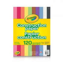 Crayola Construction Paper 9" x 12"  120 Sheets Assorted Colours
