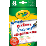 Crayola® Dry Erase Crayons Assorted Colours 8/pkg