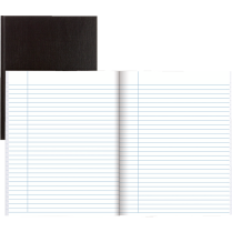 Blueline® Hard Cover Flush Cut Notebook 9-1/4"x7-1/4" 192 pages Black
