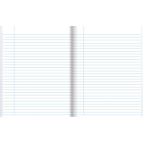 Blueline® Hard Cover Flush Cut Notebook 9-1/4" x 7-1/4" 192 pages Black
