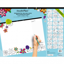 Blueline® DoodlePlan™ Desk Pad 22" x 17" 30 Sheets Garden Design