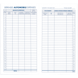 Blueline® Automobile Expense Book 6-3/8" x 3-1/2" Bilingual