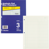 Blueline® A5200 Analysis Pad 10-7/8 x 8-1/2" 3 Column