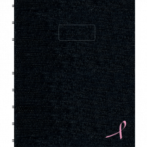 Blueline® NotePro™ Pink Ribbon Notebook 9-1/4" x 7-1/4" 150 pgs Black