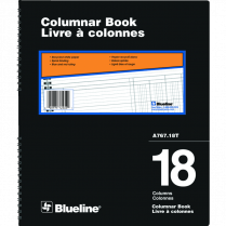 Blueline® A767 Columnar Book 12" x 10" 18-column