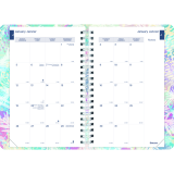 Blueline® Watercolour Weekly/Monthly Planner 8" x 5" Bilingual Floral