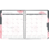 Blueline® Essential Pink Ribbon Monthly Planner 8-7/8" x 7-7/8" Bilingual Pink Daisy Design