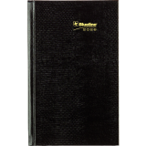 Blueline® Traditional Daily Diary Hard Cover Bound 8" x 5" Black Bilingual