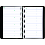 Blueline® Essential Daily Diary Spiral Bound Soft Cover 8" x 5" Bilingual Black