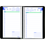Blueline® Essential Daily Planner 8"x5" English Black
