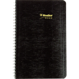 Blueline® Essential Daily Planner 8"x5" English Black