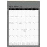 Blueline® Minimalist Design Wall Calendar 12"x17" Bilingual Assorted Colours
