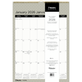 Blueline® Minimalist Design Wall Calendar 12"x17" Bilingual Assorted Colours