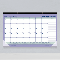 Blueline® Monthly Desk/Wall Calendar 17-3/4"x10-7/8" English