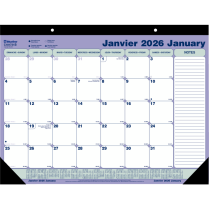 Blueline® Monthly Desk/Wall Calendar 21-1/4"x16" Bilingual