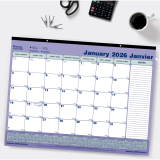 Blueline® Monthly Desk Pad 21-1/4" x 16" Bilingual