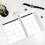 Blueline® DuraGlobe™ Monthly Planner 8-7/8" x 7-1/8" Bilingual Black